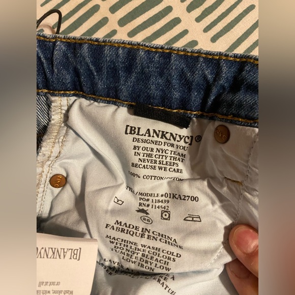 NWT BLANK NYC THE BAXTER RIBCAGE STRAIGHT LEG ANKLE JEANS SIZE 26 - Picture 3 of 4